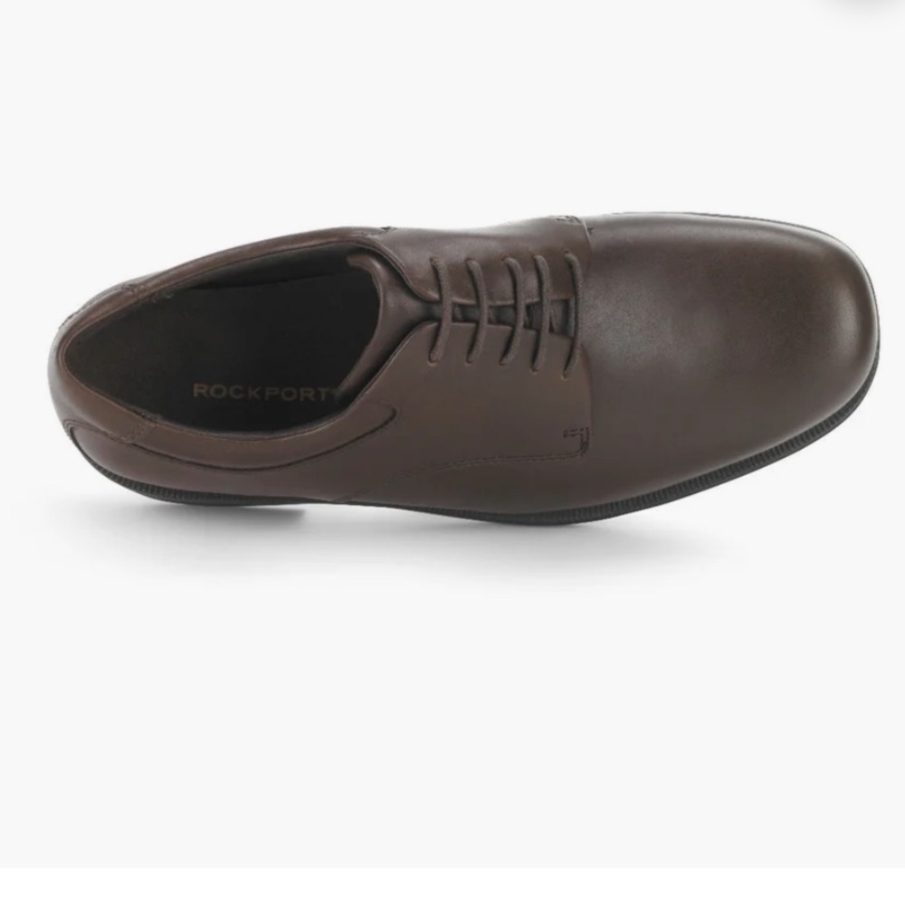 ROCKPORT Men's "Margin Oxford" Lace Up Brown Leather Career Casual Shoe SZ 8.5 - Picture 2 of 16